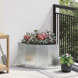 Corner Planter Silver 45 x 45 x 35 cm Galvanised steel