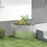 Corner Planter Silver 45 x 45 x 35 cm Galvanised steel