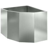 Corner Planter Silver 45 x 45 x 35 cm Galvanised steel