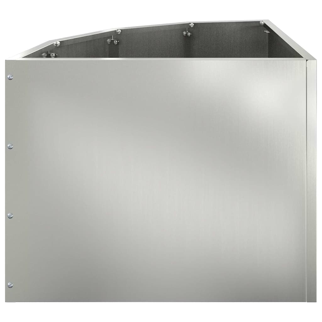 Corner Planter Silver 45 x 45 x 35 cm Galvanised steel