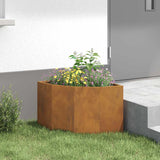 Corner Planter Rusty 45 x 45 x 35 cm Weathering steel