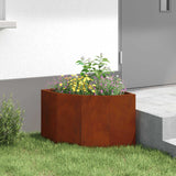 Corner Planter Rusty 45 x 45 x 35 cm Weathering steel