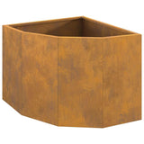Corner Planter Rusty 45 x 45 x 35 cm Weathering steel