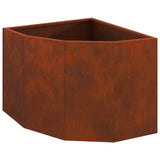 Corner Planter Rusty 45 x 45 x 35 cm Weathering steel