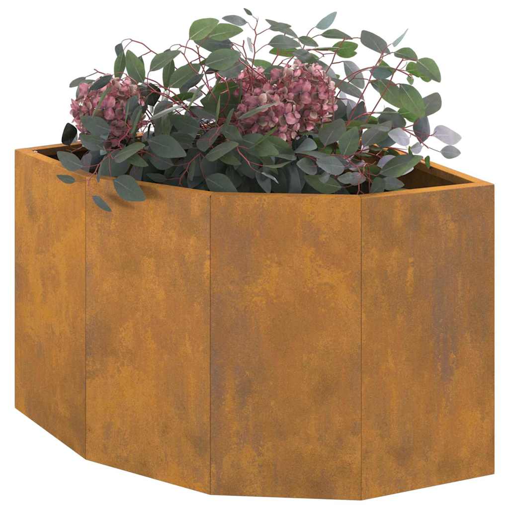 Corner Planter Rusty 45 x 45 x 35 cm Weathering steel