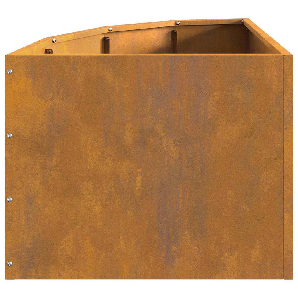 Corner Planter Rusty 45 x 45 x 35 cm Weathering steel