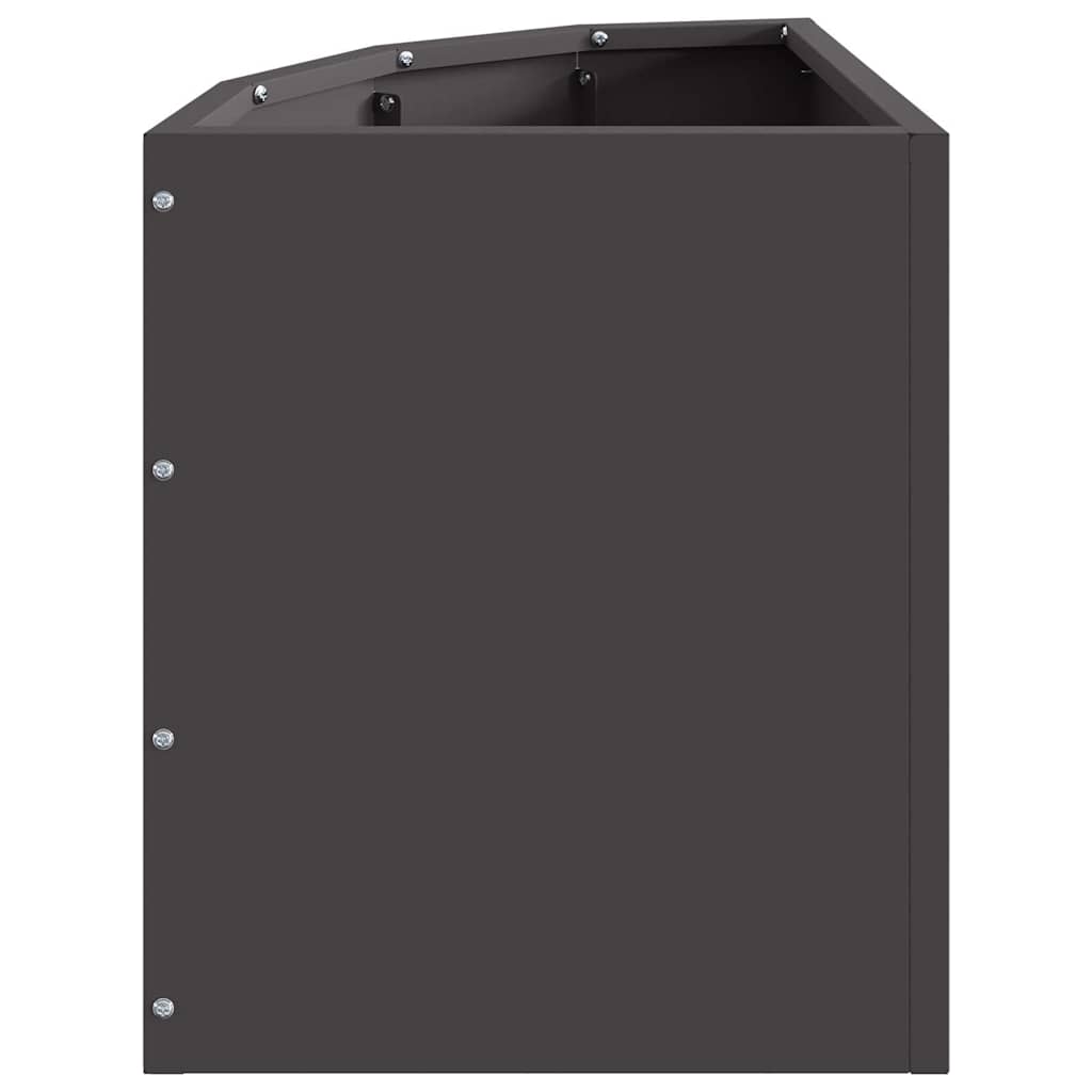 Corner Planter Black 30 x 30 x 35 cm Steel