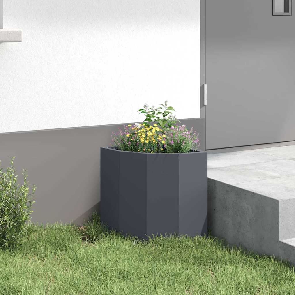 Corner Planter Anthracite 30 x 30 x 35 cm Steel