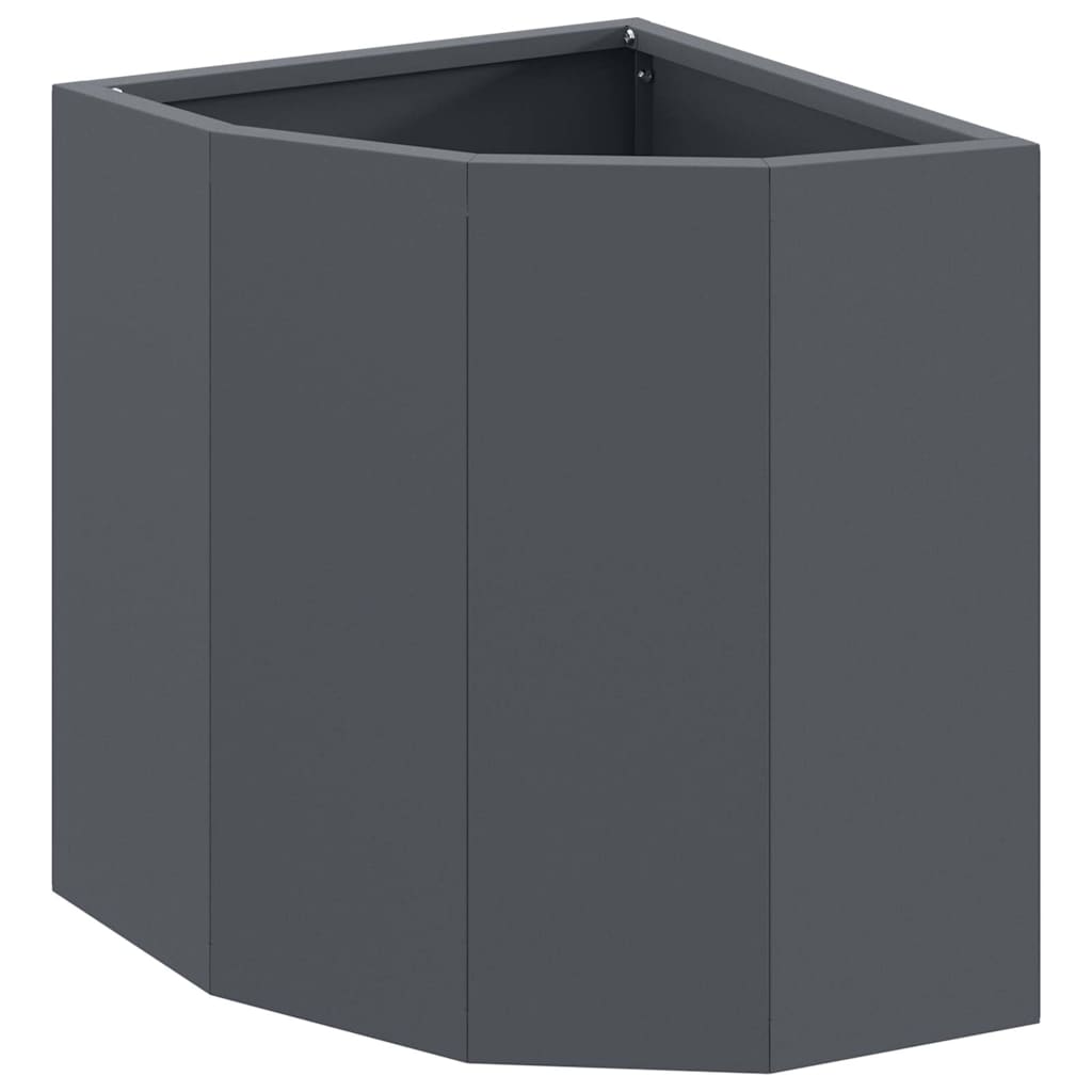 Corner Planter Anthracite 30 x 30 x 35 cm Steel