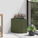 Corner Planter Olive green 30 x 30 x 35 cm Steel