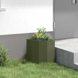 Corner Planter Olive green 30 x 30 x 35 cm Steel