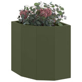 Corner Planter Olive green 30 x 30 x 35 cm Steel