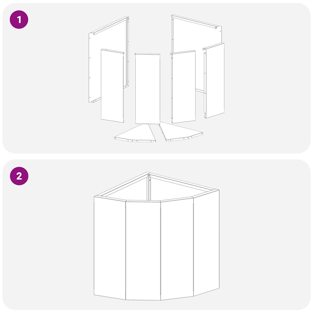 Corner Planter Silver 30 x 30 x 35 cm Stainless steel