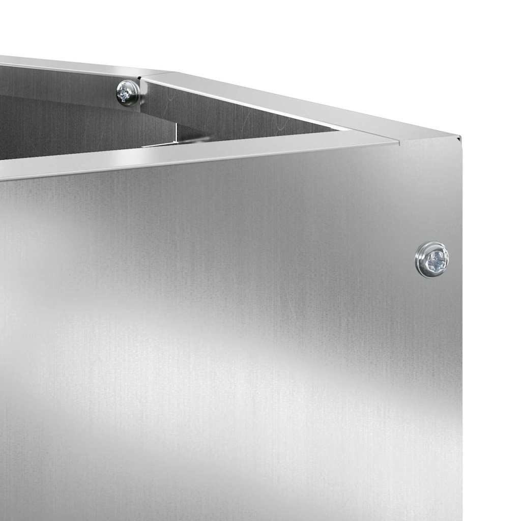 Corner Planter Silver 30 x 30 x 35 cm Galvanised steel