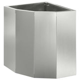 Corner Planter Silver 30 x 30 x 35 cm Galvanised steel