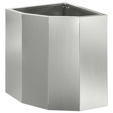 Corner Planter Silver 30 x 30 x 35 cm Galvanised steel