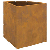 Corner Planter Rusty 30 x 30 x 35 cm Weathering steel