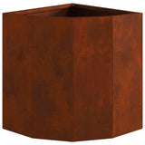 Corner Planter Rusty 30 x 30 x 35 cm Weathering steel