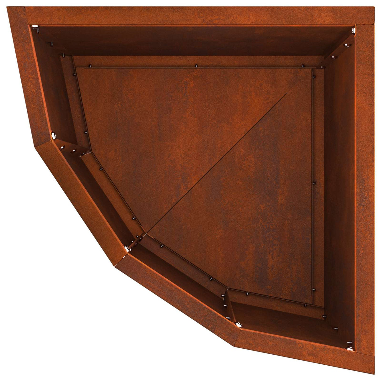 Corner Planter Rusty 30 x 30 x 35 cm Weathering steel