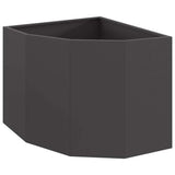Corner Planter Black 60 x 60 x 50 cm Steel