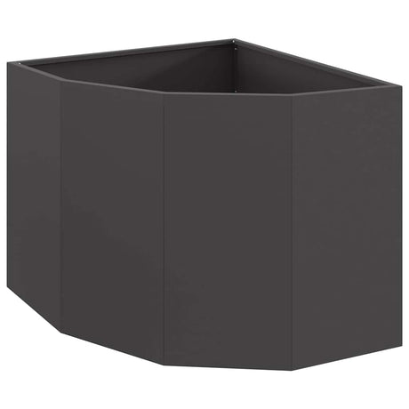 Corner Planter Black 60 x 60 x 50 cm Steel
