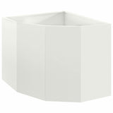 Corner Planter White 60 x 60 x 50 cm Steel