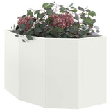 Corner Planter White 60 x 60 x 50 cm Steel