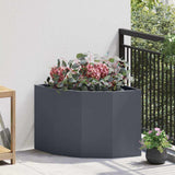 Corner Planter Anthracite 60 x 60 x 50 cm Steel