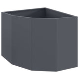 Corner Planter Anthracite 60 x 60 x 50 cm Steel