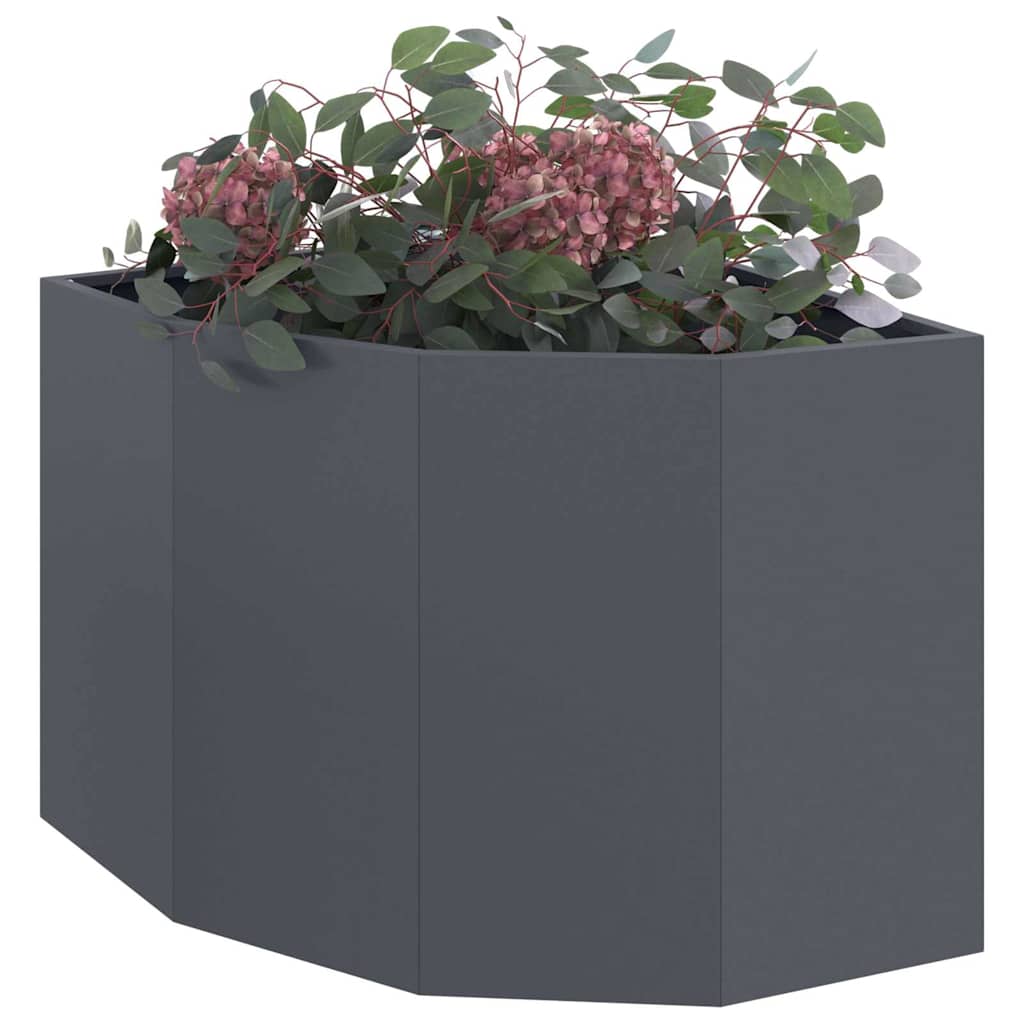 Corner Planter Anthracite 60 x 60 x 50 cm Steel