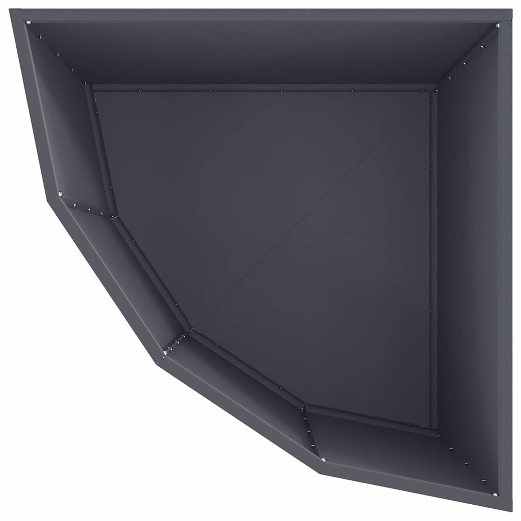 Corner Planter Anthracite 60 x 60 x 50 cm Steel