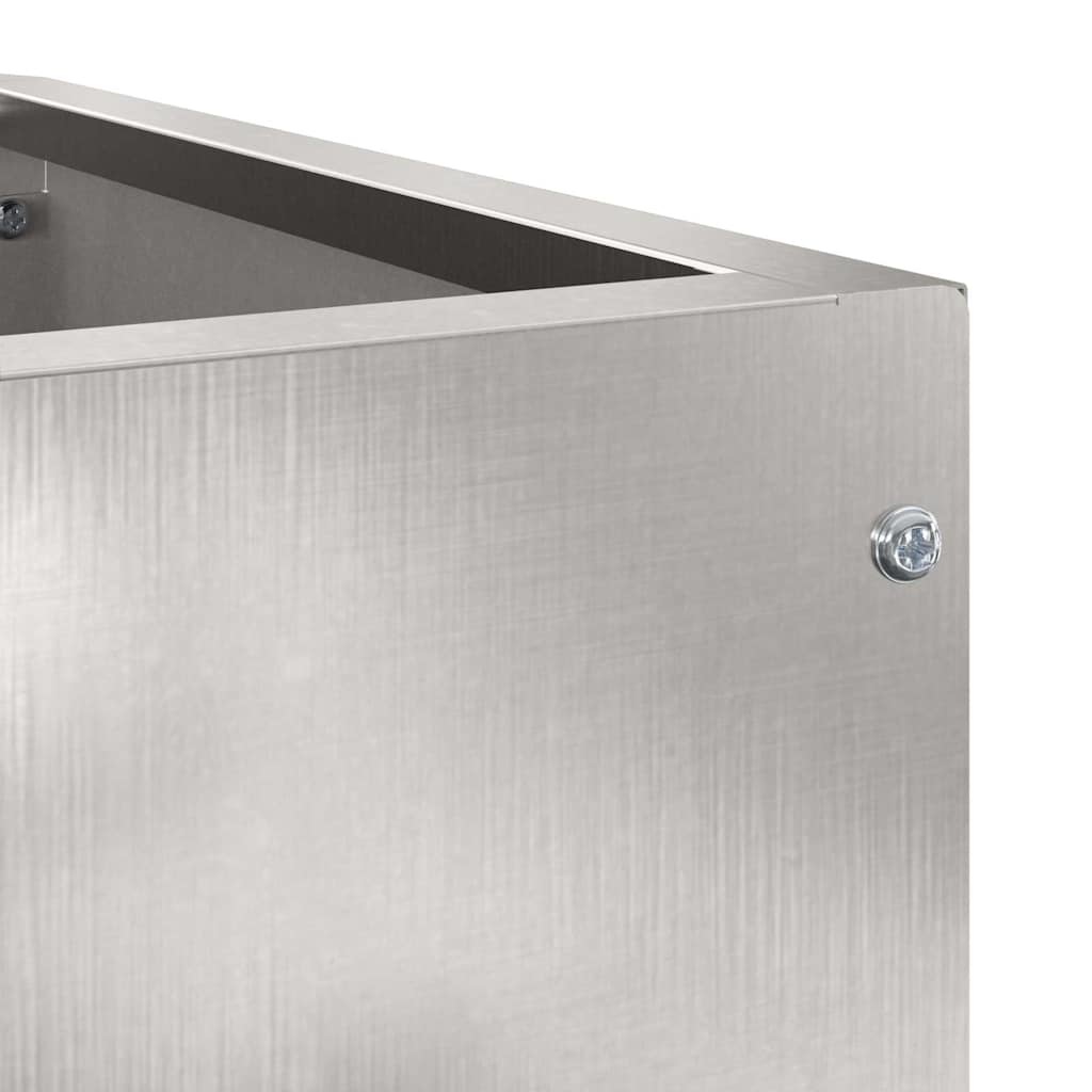 Corner Planter Silver 60 x 60 x 50 cm Stainless steel