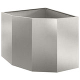 Corner Planter Silver 60 x 60 x 50 cm Stainless steel