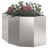 Corner Planter Silver 60 x 60 x 50 cm Stainless steel