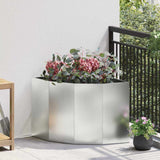Corner Planter Silver 60 x 60 x 50 cm Galvanised steel