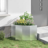 Corner Planter Silver 60 x 60 x 50 cm Galvanised steel