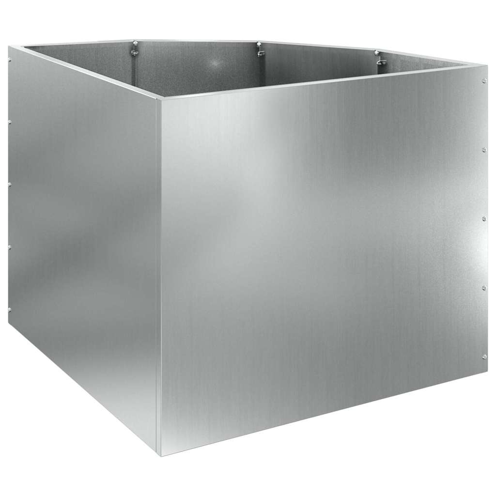 Corner Planter Silver 60 x 60 x 50 cm Galvanised steel