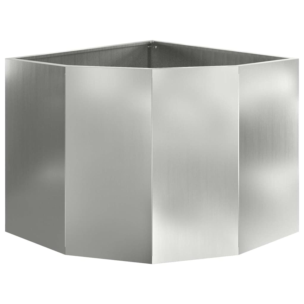 Corner Planter Silver 60 x 60 x 50 cm Galvanised steel