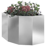 Corner Planter Silver 60 x 60 x 50 cm Galvanised steel