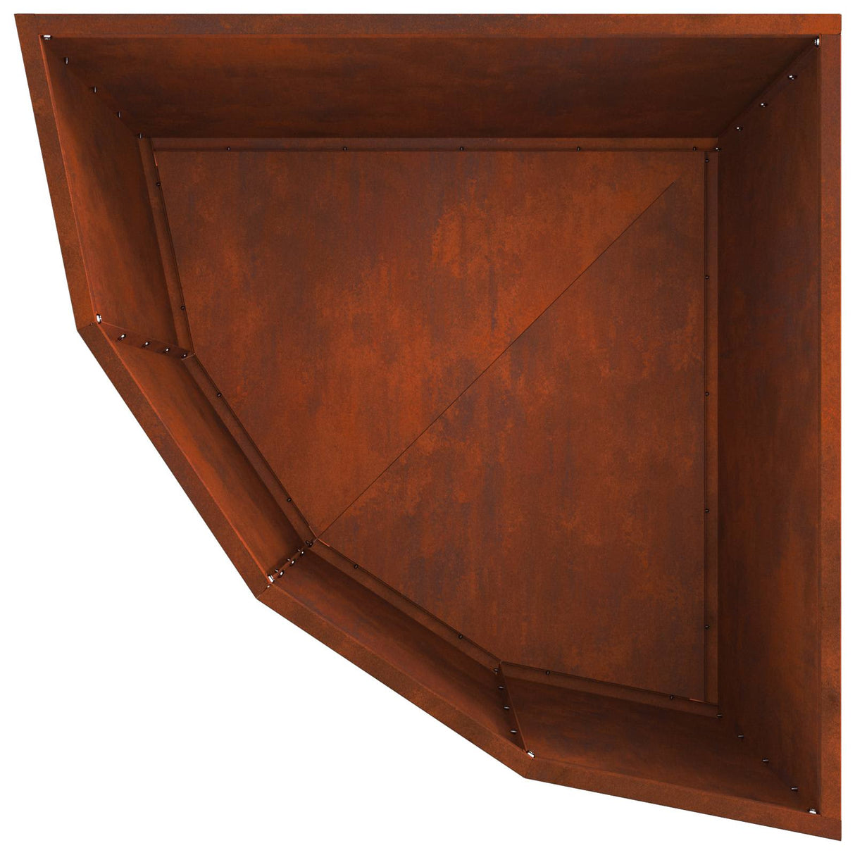 Corner Planter Rusty 60 x 60 x 50 cm Weathering steel