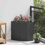 Corner Planter Black 45 x 45 x 50 cm Steel