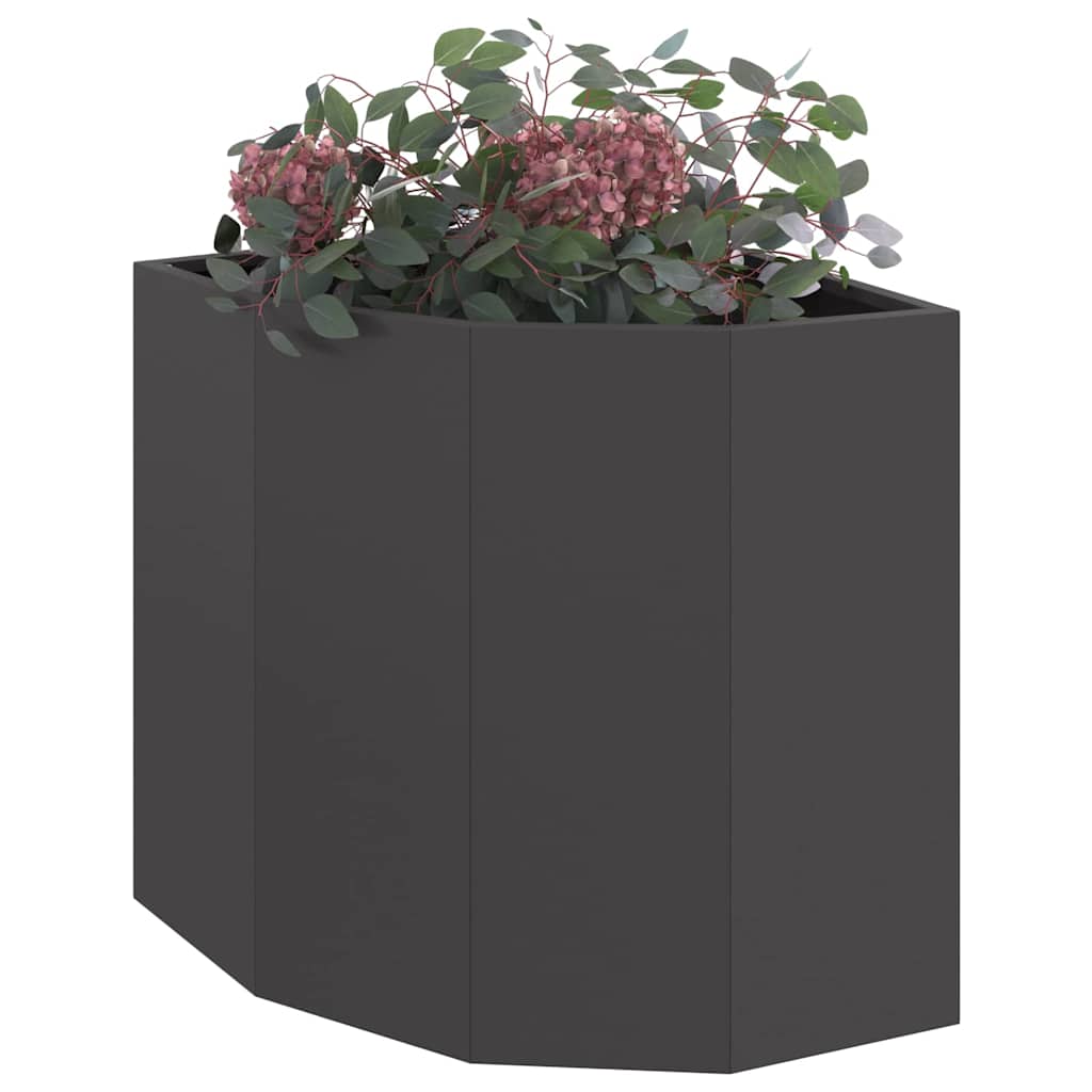 Corner Planter Black 45 x 45 x 50 cm Steel