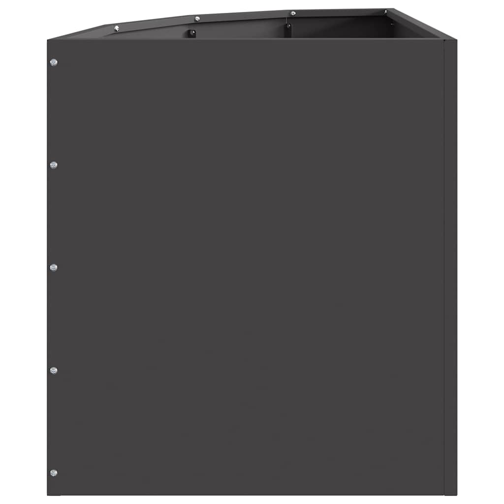 Corner Planter Black 45 x 45 x 50 cm Steel