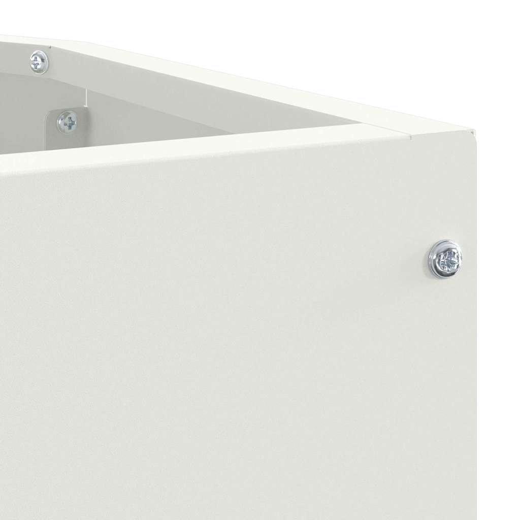 Corner Planter White 45 x 45 x 50 cm Steel