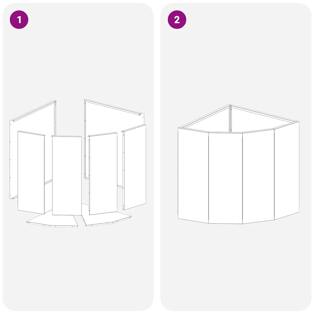 Corner Planter White 45 x 45 x 50 cm Steel
