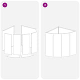 Corner Planter White 45 x 45 x 50 cm Steel