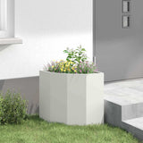 Corner Planter White 45 x 45 x 50 cm Steel