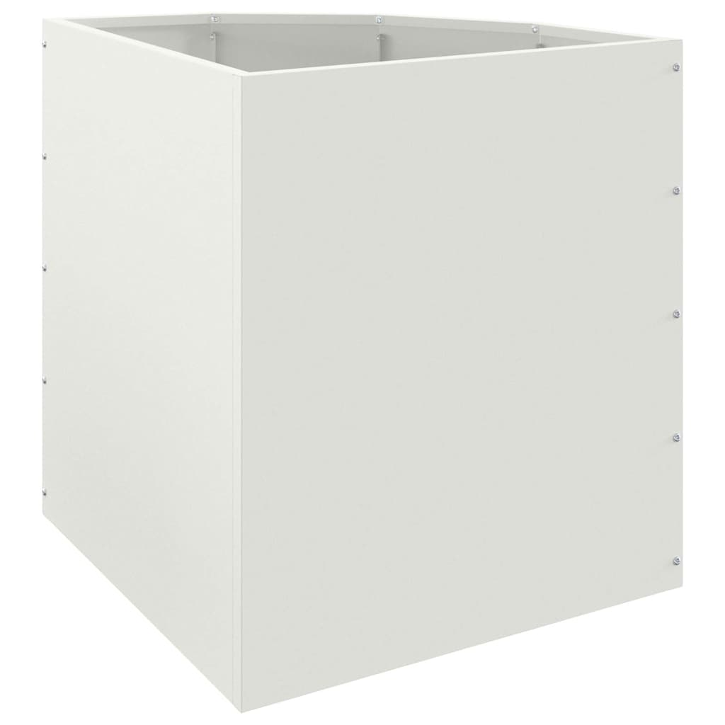 Corner Planter White 45 x 45 x 50 cm Steel