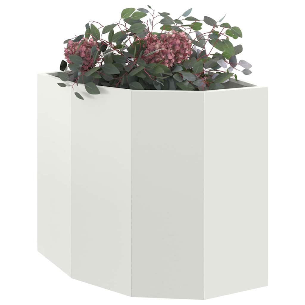Corner Planter White 45 x 45 x 50 cm Steel