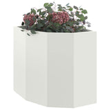 Corner Planter White 45 x 45 x 50 cm Steel